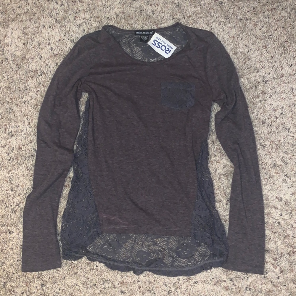 Lace Back and pocket Shirt NWT